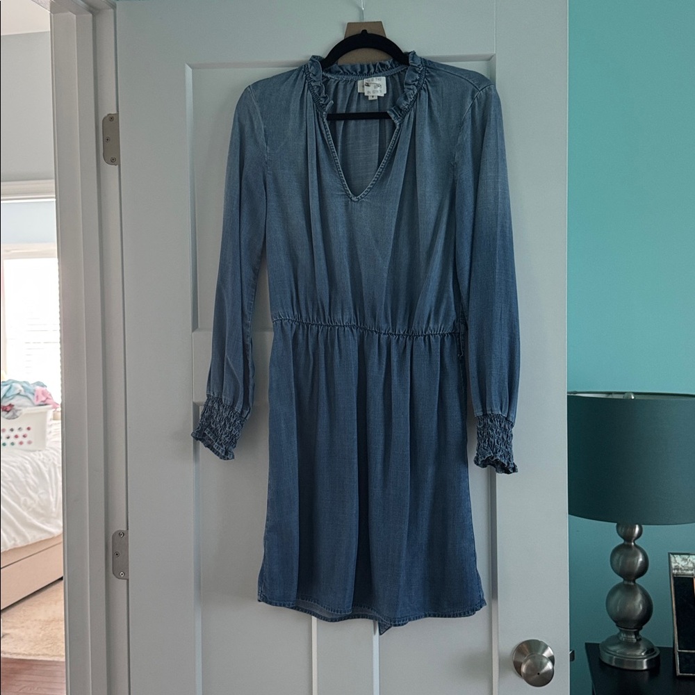 Blue Long Sleeve Dress